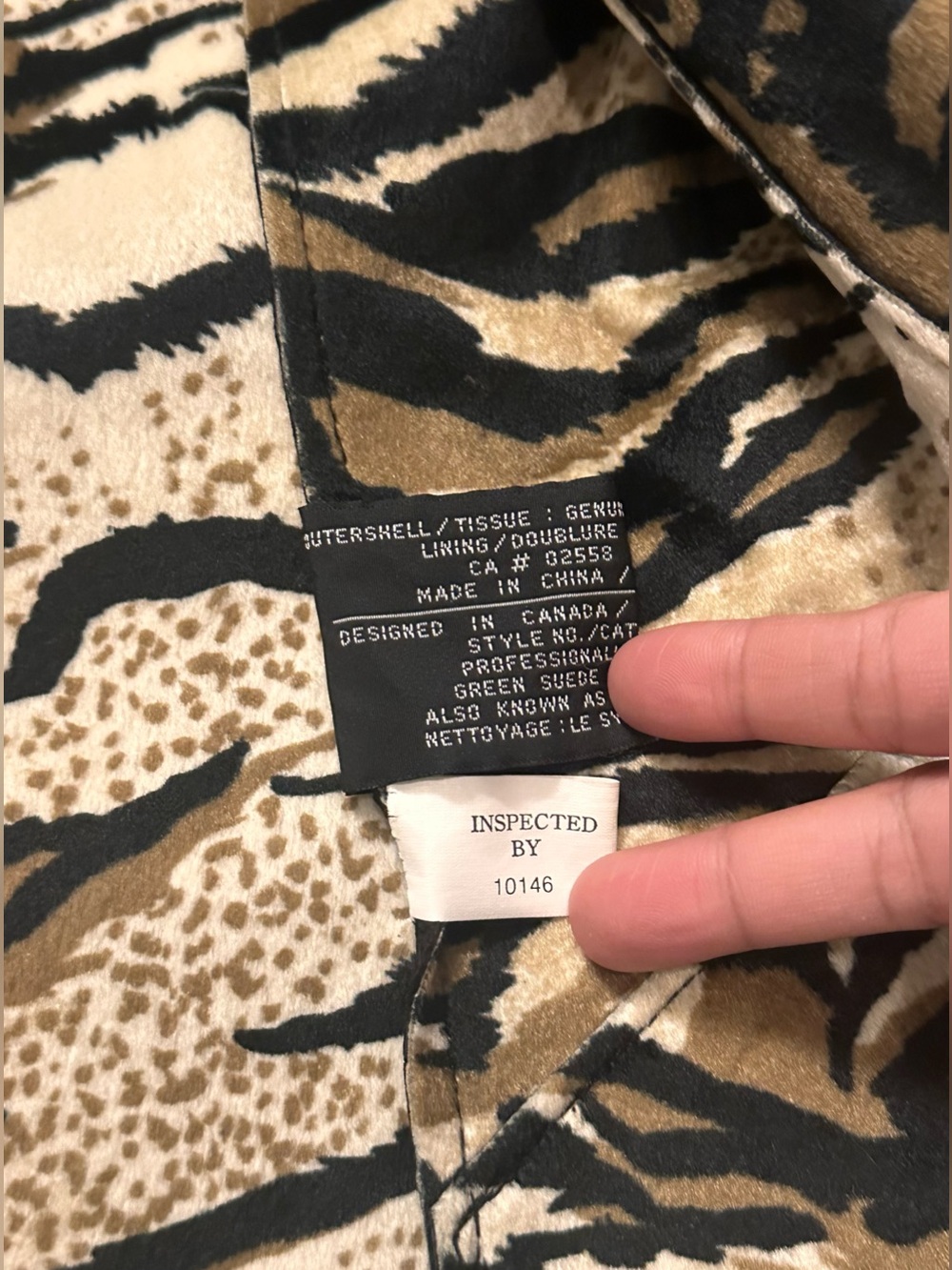 Danier Leather Jacket Animal Print - Picture 5 of 7